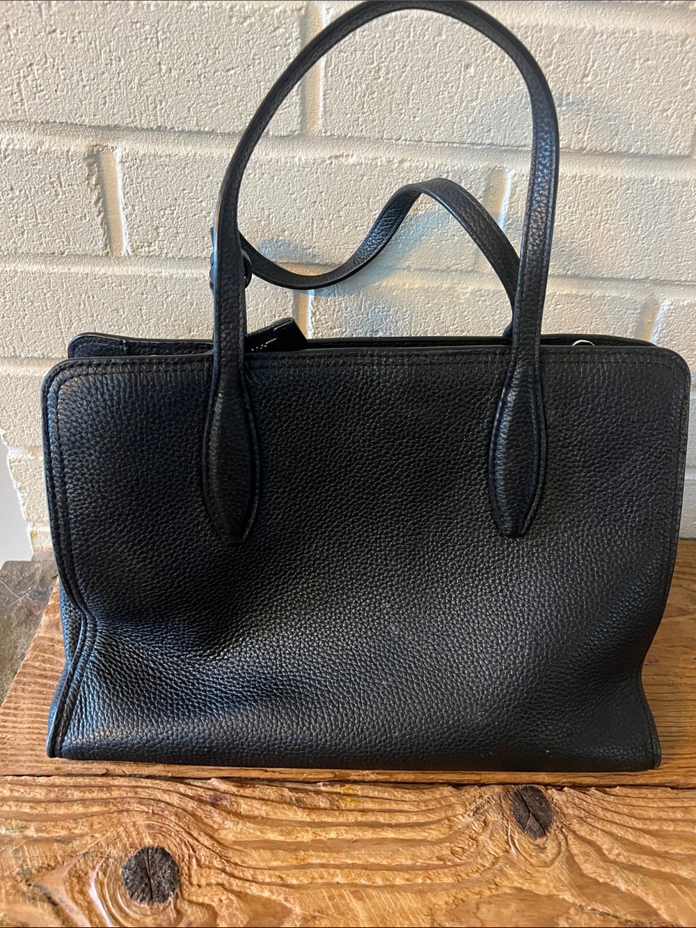 kate spade Black Pebbled Leather Tote with Tassel - Picture 6 of 12